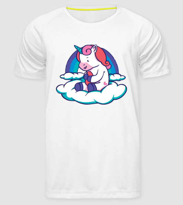 Unicorn Baby model alb pe tricou