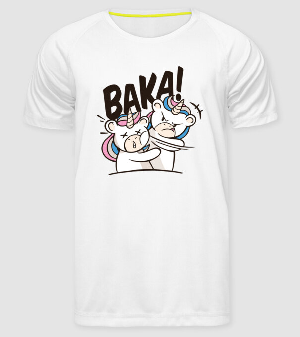 Unicorn palmă model alb pe tricou