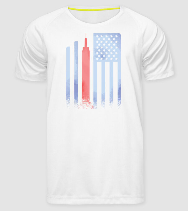Usa Empire State Building model alb pe tricou