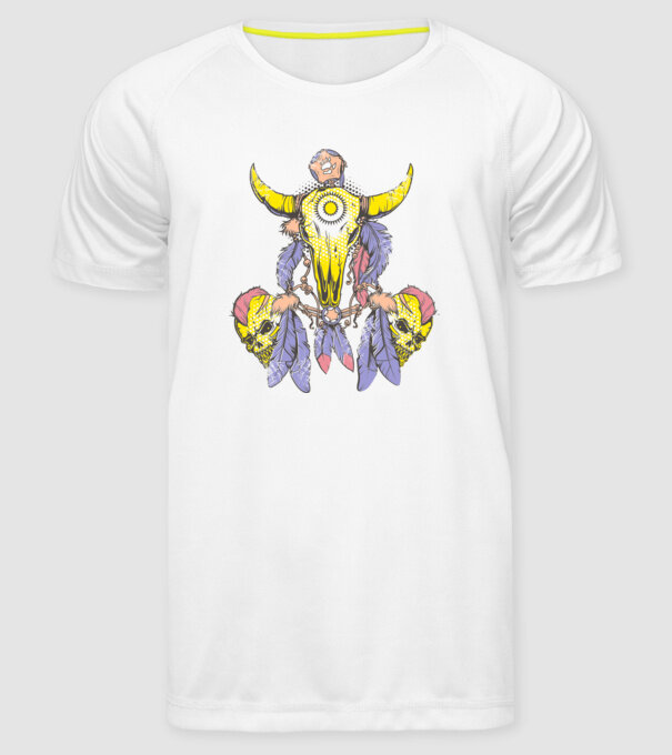 Hunter Talisman model alb pe tricou