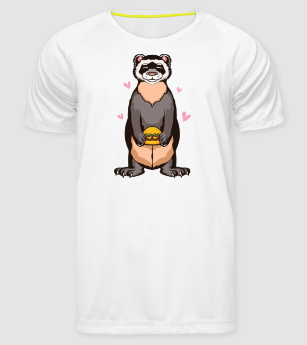 Dihor vânător model alb pe tricou