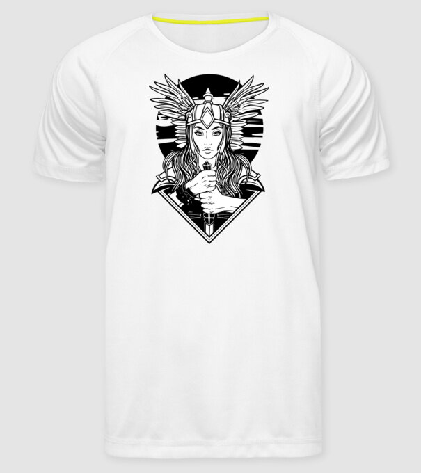 Zeița Valkyrie model alb pe tricou