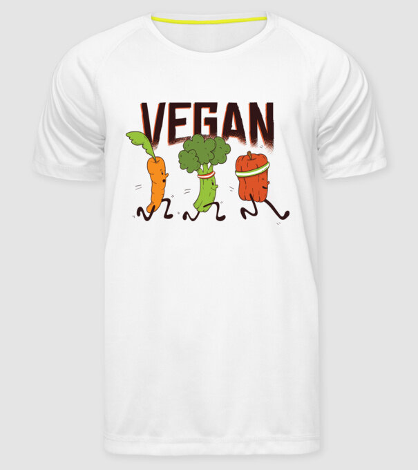 Legume vegan model alb pe tricou