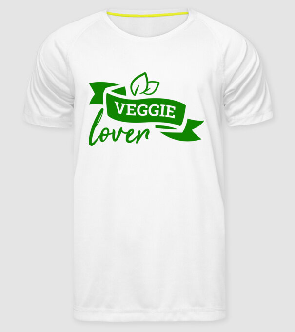 Veggie lover Iubitor de legume model alb pe tricou
