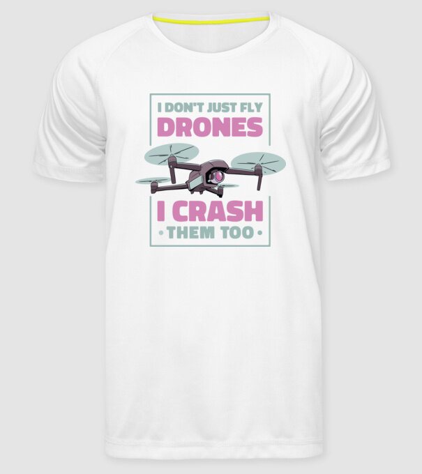 Tricou drone model alb pe tricou