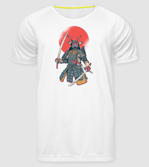 Vintage Samurai tricou arte marțiale orientale model alb pe tricou