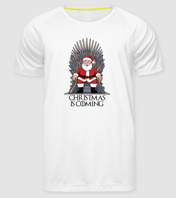 Christmas is Coming Alb model alb pe tricou