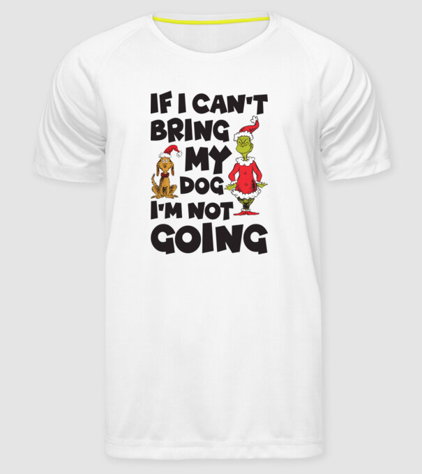 If i can't bring my dog I'm not going model alb pe tricou