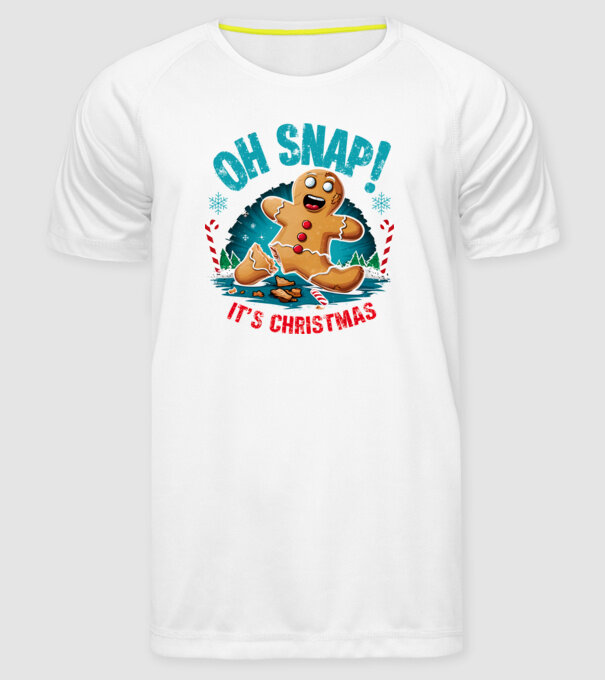 Oh snap! It's christmas Alb model alb pe tricou