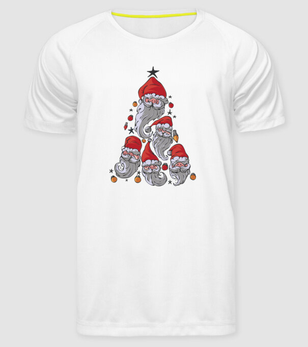 Pitici pentru pomul de Crăciun model alb pe tricou