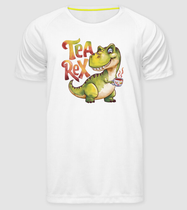 Tea Rex model alb pe tricou