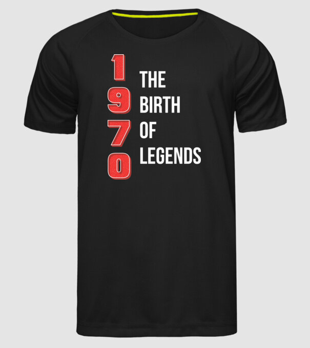 1970 the birth of legends model negru pe tricou