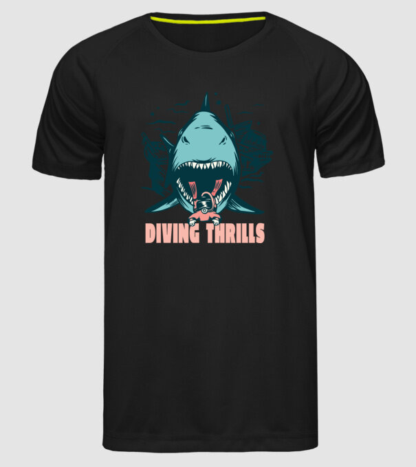 Scufundarea este periculoasă model negru pe tricou