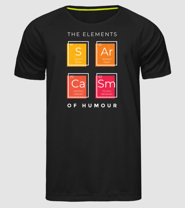 Elementele umorului model negru pe tricou