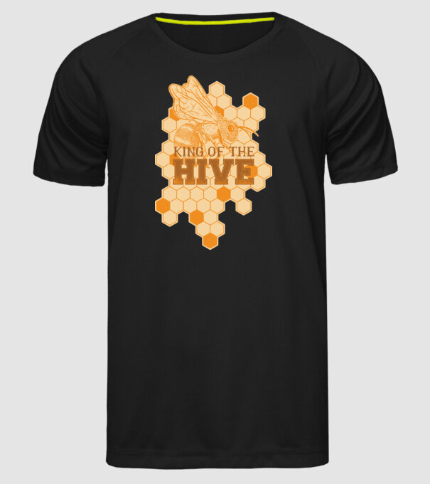 Regele stupului model negru pe tricou