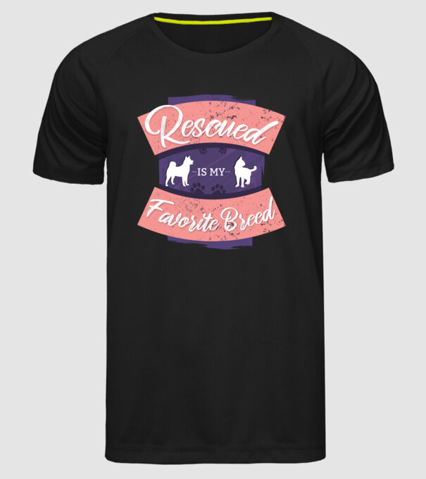 Rasa mea preferată este cea adoptată model negru pe tricou