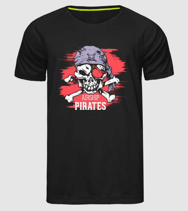 Airship Pirates - Pirat model negru pe tricou