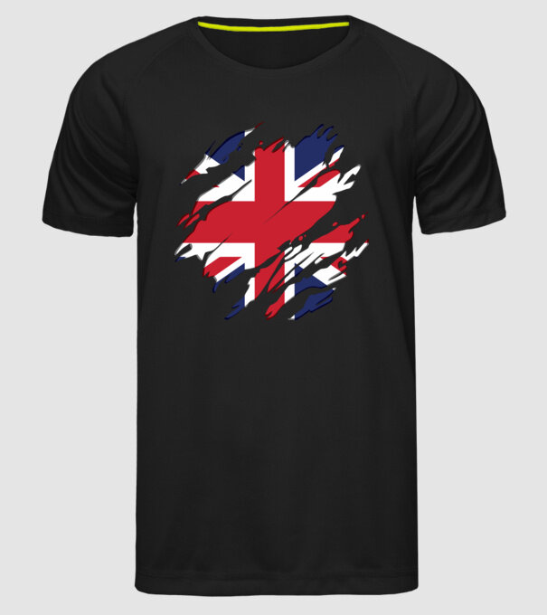 UK Steagul Regatului Unit model negru pe tricou