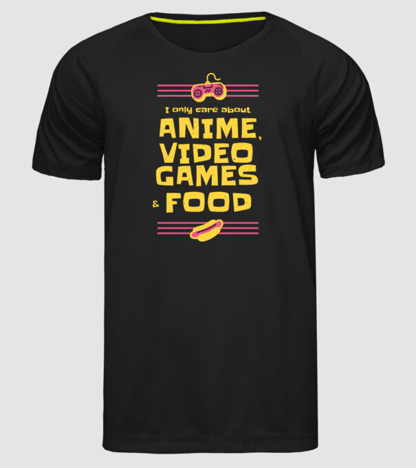 Joc video Anime model negru pe tricou