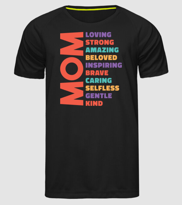 Caracteristici mamă model negru pe tricou