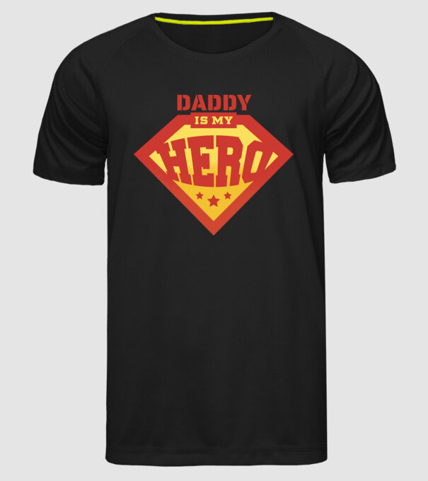 Tata este Supereroul meu model negru pe tricou