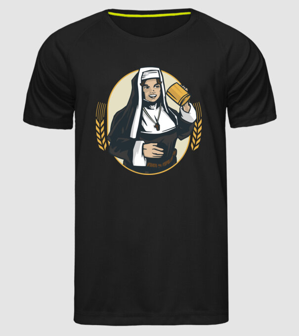 Bere Călugăriță model negru pe tricou