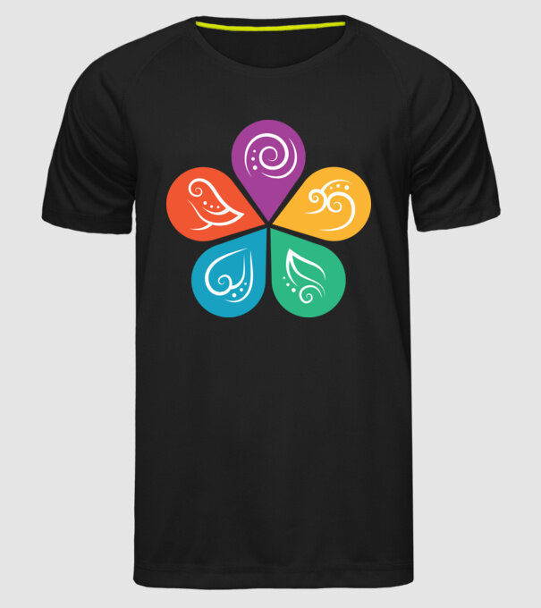 Ayurveda model negru pe tricou