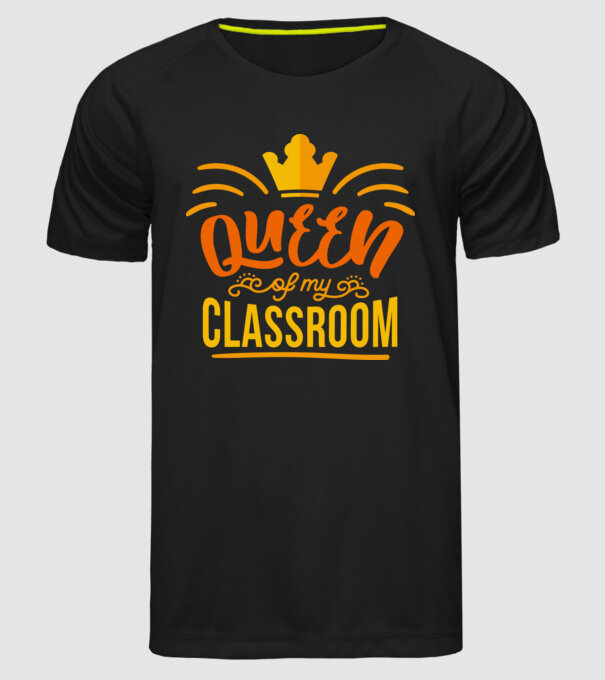 Regina clasei model negru pe tricou