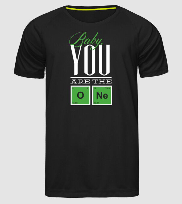Baby you are the one model negru pe tricou