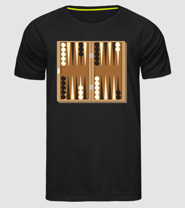 Joc de table model negru pe tricou