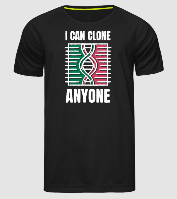 Clonez pe oricine Biolog model negru pe tricou
