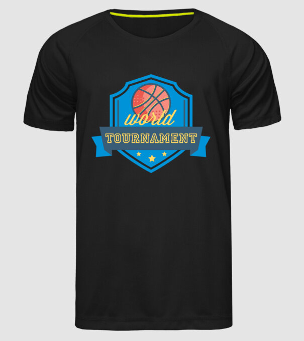 Basketball Tournament model negru pe tricou