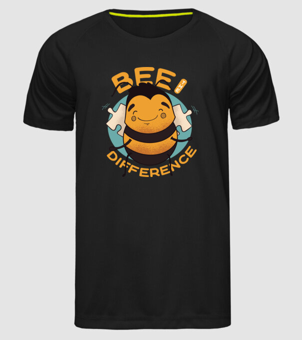 Bee the Difference - Fii tu însuți diferența model negru pe tricou