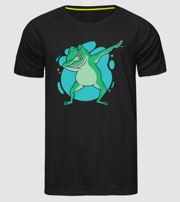 Broască DAB model negru pe tricou