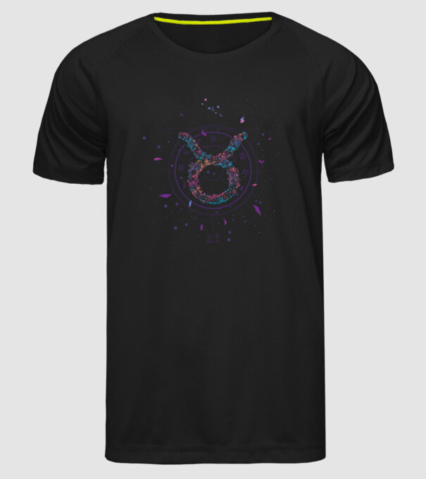 Taurus Zodiac model negru pe tricou