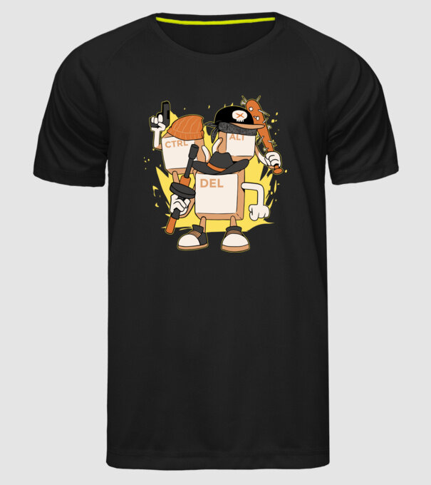Mafie tastatură model negru pe tricou
