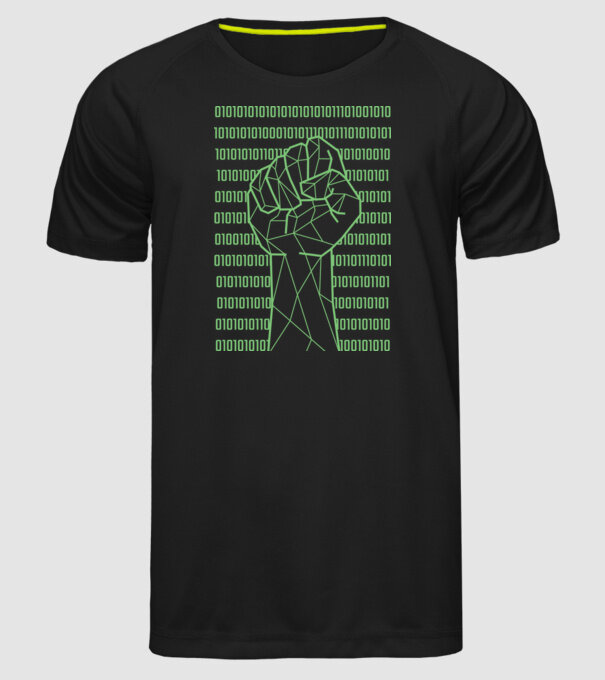 Pumn binar model negru pe tricou