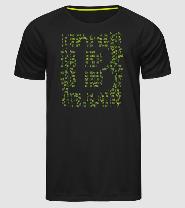 Bitcoin Matrice model negru pe tricou