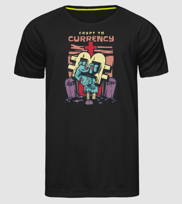 Cimitir Bitcoin model negru pe tricou