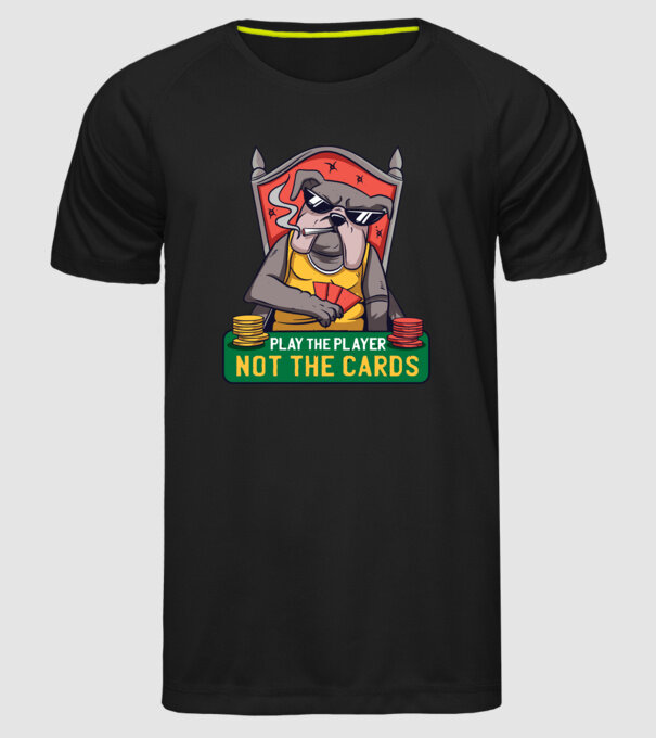 Bulldog Poker model negru pe tricou