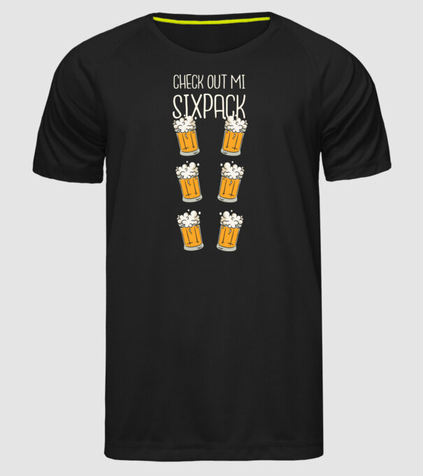 Check out my Six Pack Sörös model negru pe tricou