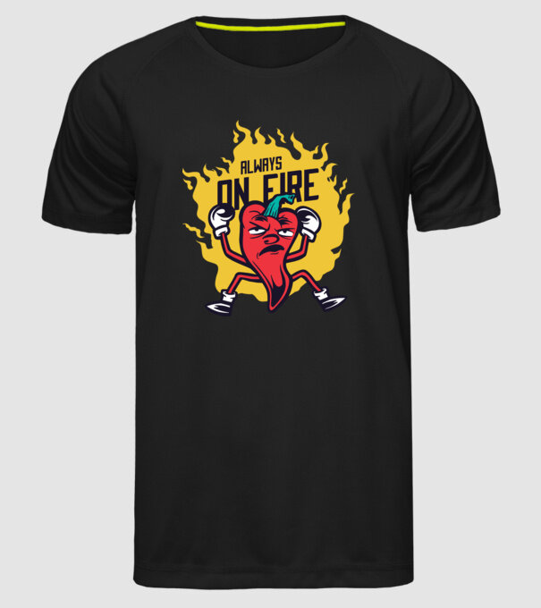 Ardei Chili model negru pe tricou