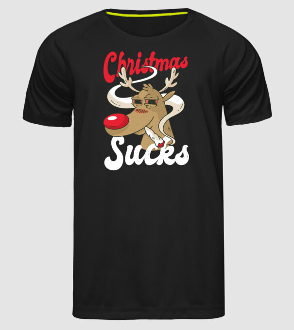 Christmas Sucks - Urăsc Crăciunul Crăciunul model negru pe tricou