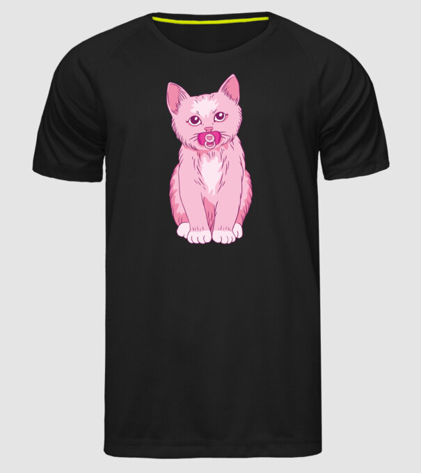 Pisică Baby model negru pe tricou