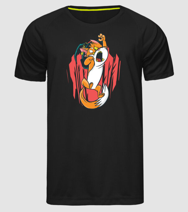 Pisică Vrăjitoare model negru pe tricou