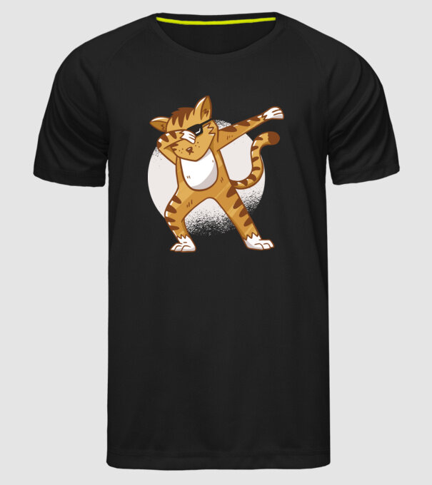Pisică DAB model negru pe tricou