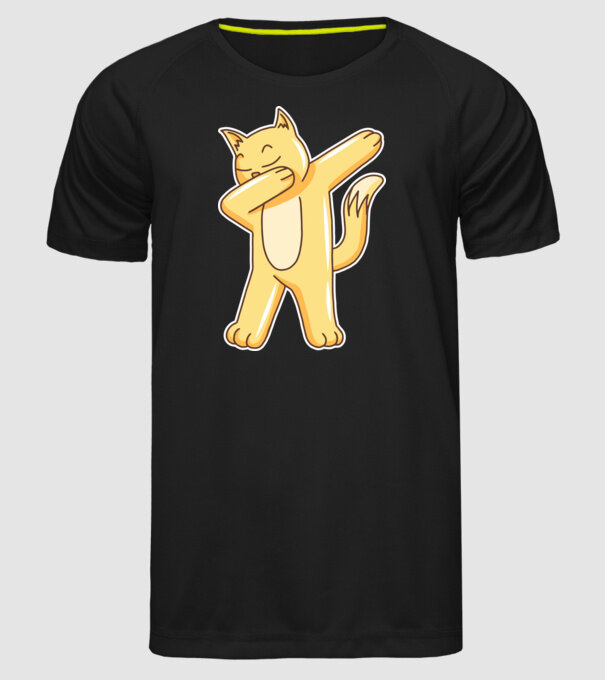 Pisică DAB model negru pe tricou