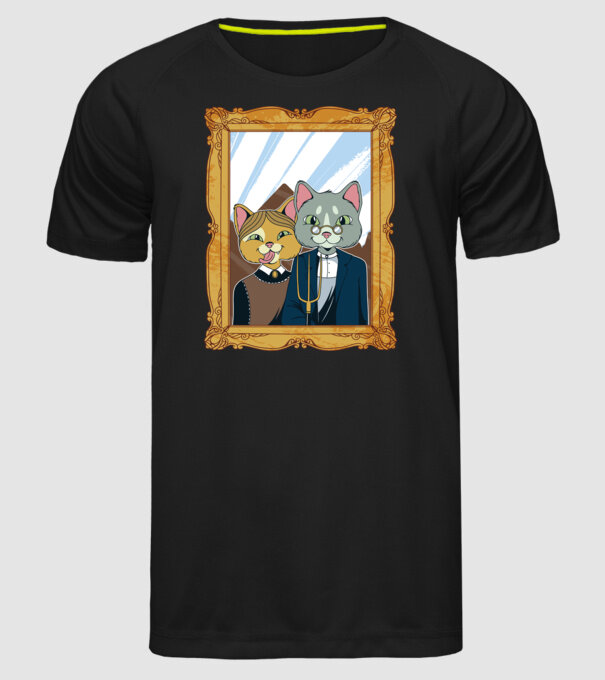 Portret Pisică model negru pe tricou