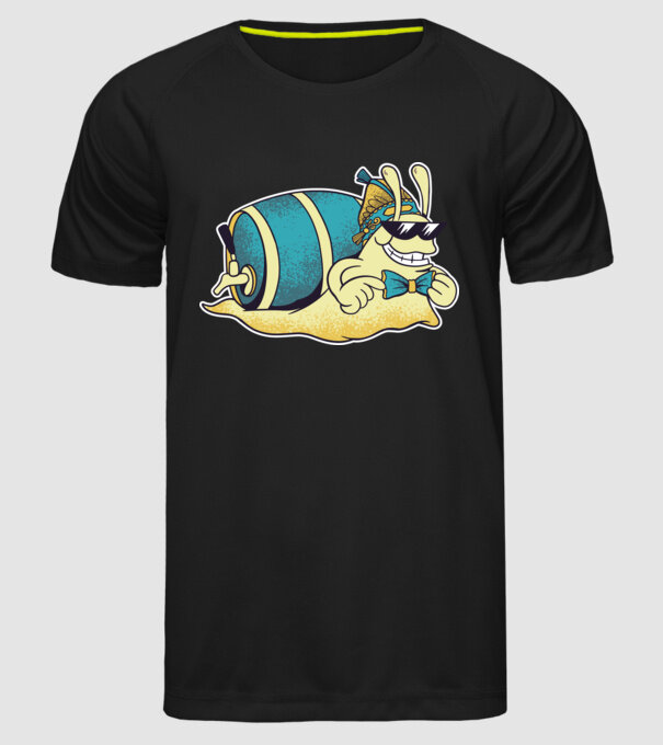 Melc model negru pe tricou