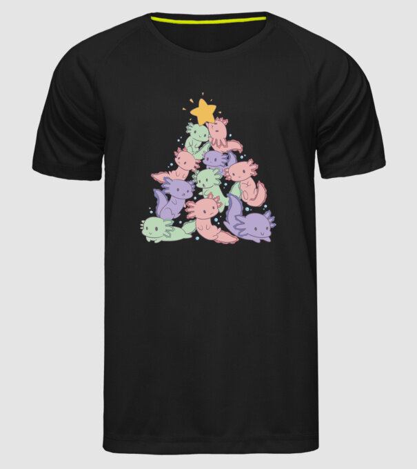 Pom de Crăciun cu monstru drăguț model negru pe tricou